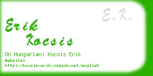 erik kocsis business card